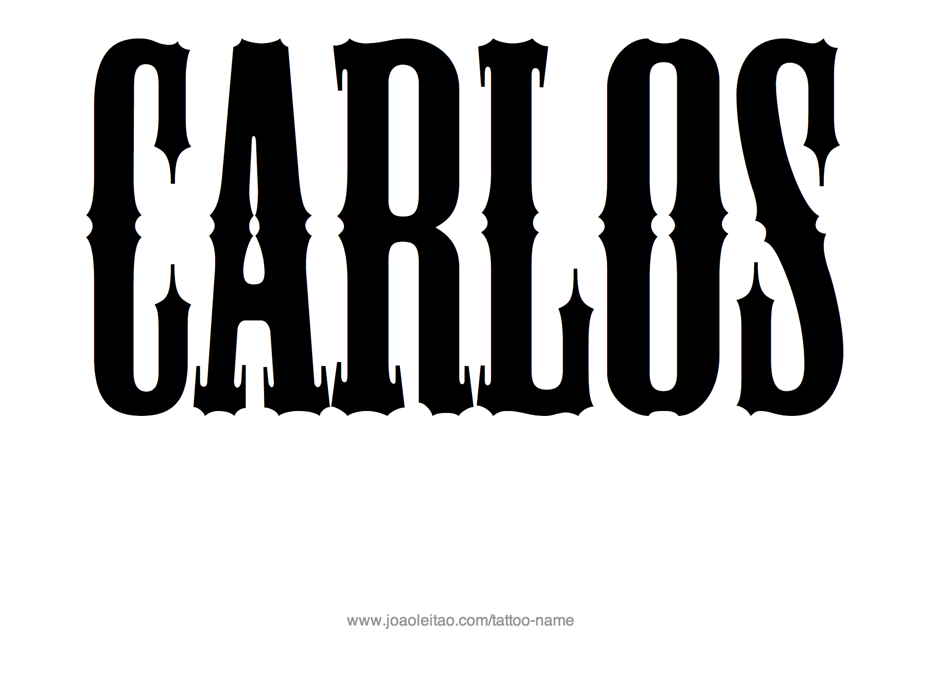 Carlos Name Tattoo Designs